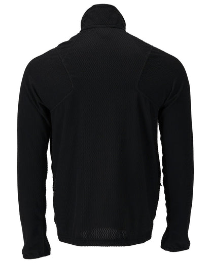 Black Coloured Mascot Workwear Mens Customized Microfleece Jumper With Zipper on white background 