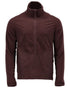 Bordeaux Coloured Mascot Workwear Mens Customized Microfleece Jumper With Zipper on white background 