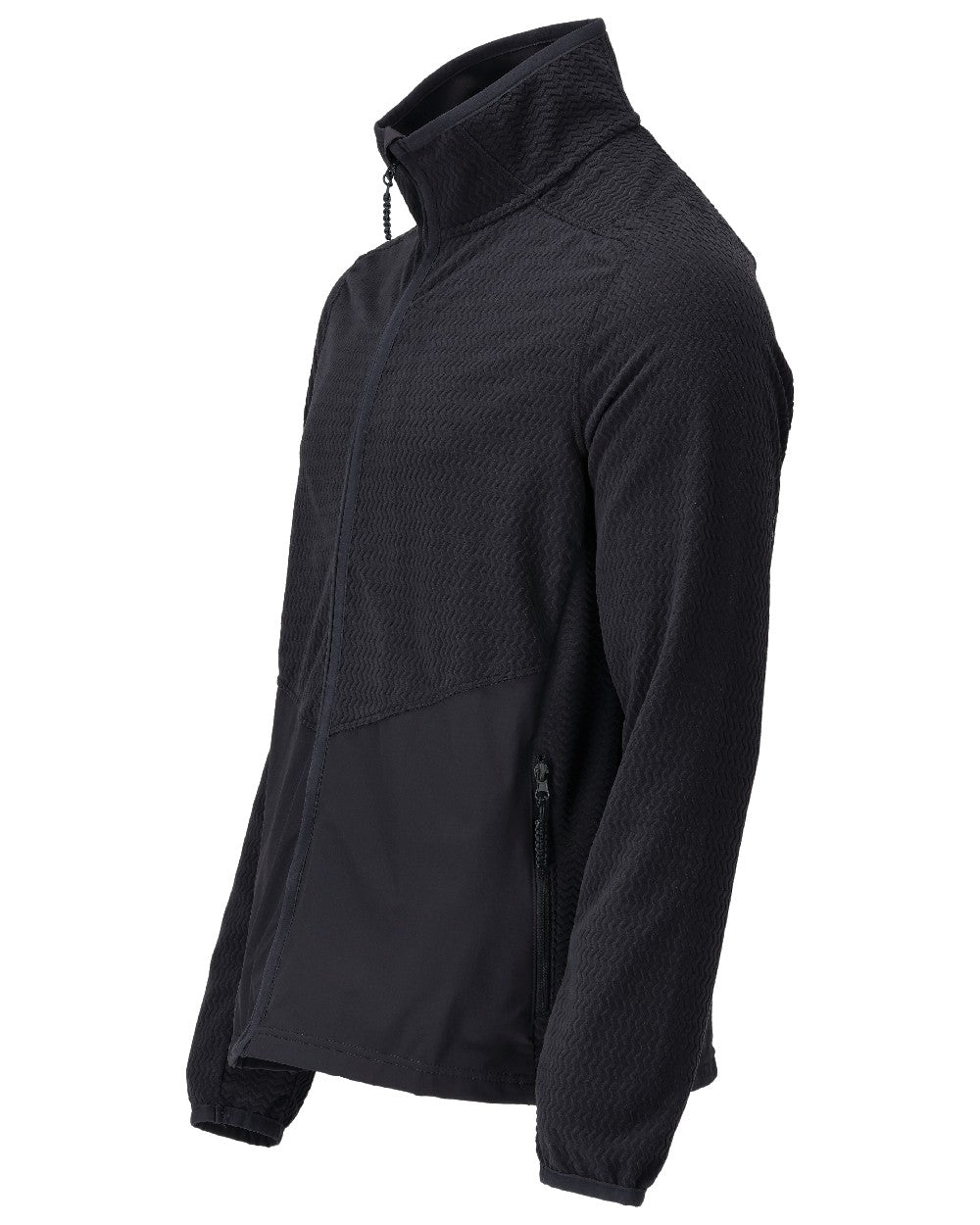 Dark Navy Coloured Mascot Workwear Mens Customized Microfleece Jumper With Zipper on white background 