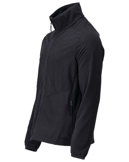 Dark Navy Coloured Mascot Workwear Mens Customized Microfleece Jumper With Zipper on white background 