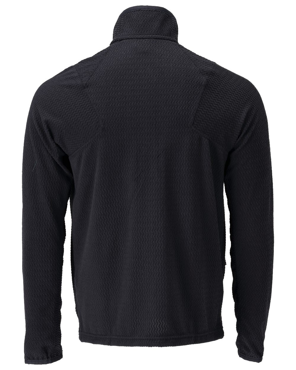 Dark Navy Coloured Mascot Workwear Mens Customized Microfleece Jumper With Zipper on white background 