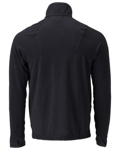 Dark Navy Coloured Mascot Workwear Mens Customized Microfleece Jumper With Zipper on white background 