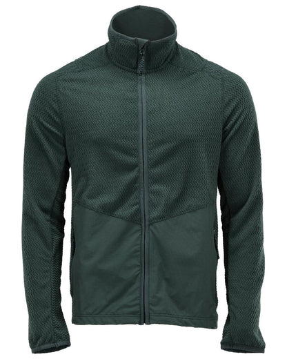 Forest Green Coloured Mascot Workwear Mens Customized Microfleece Jumper With Zipper on white background 