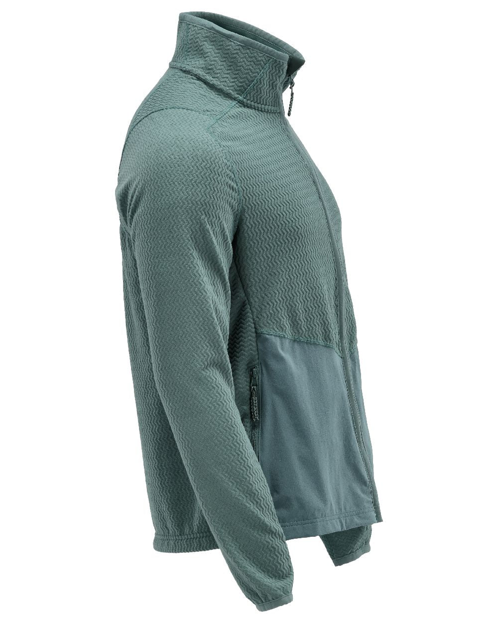 Light Forest Green Coloured Mascot Workwear Mens Customized Microfleece Jumper With Zipper on white background 