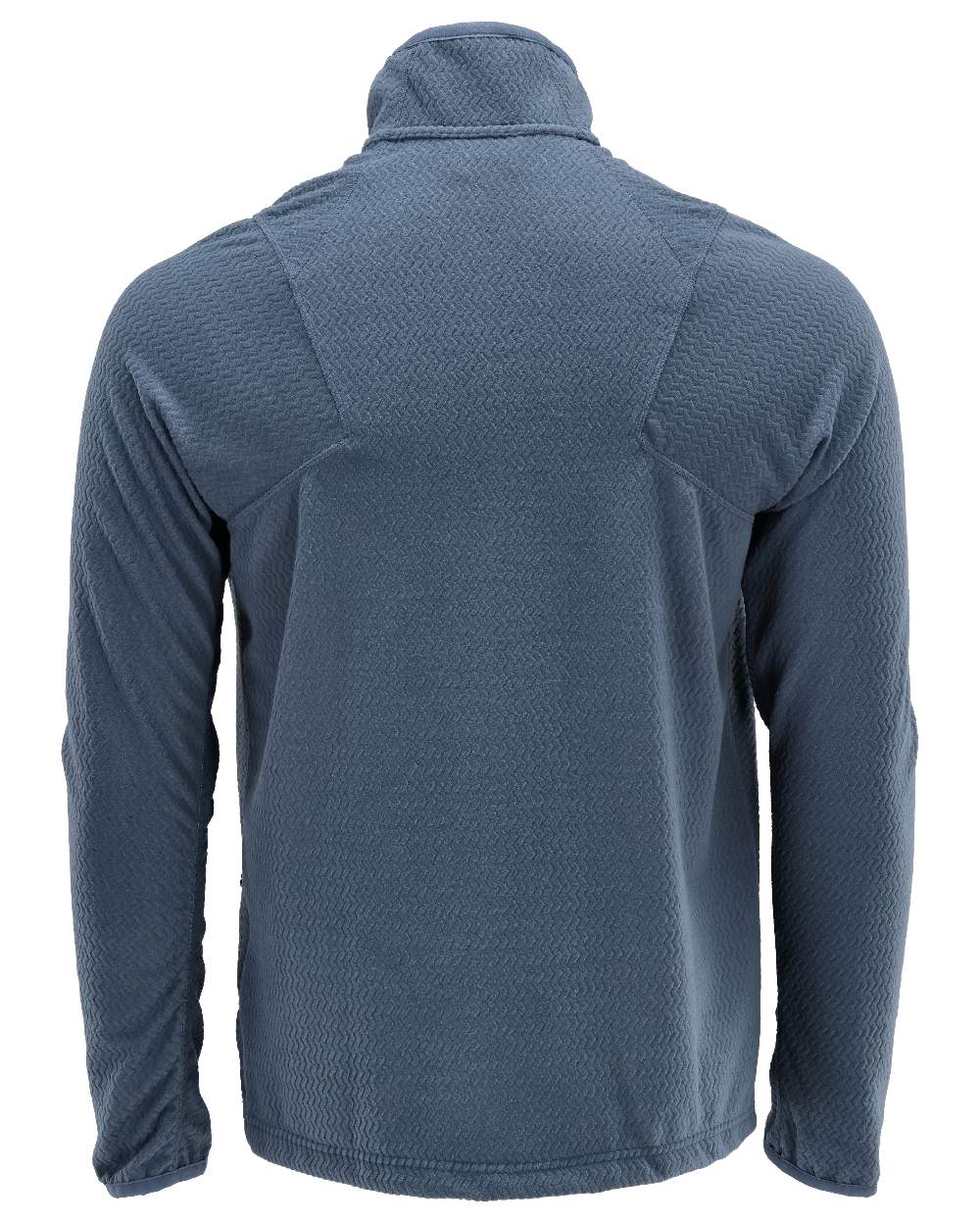 Stone Blue Coloured Mascot Workwear Mens Customized Microfleece Jumper With Zipper on white background 