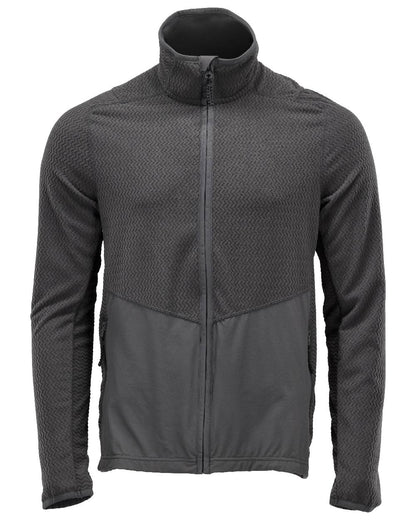 Stone Grey Coloured Mascot Workwear Mens Customized Microfleece Jumper With Zipper on white background 