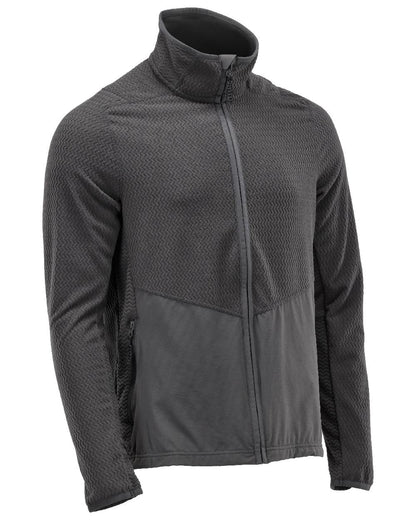 Stone Grey Coloured Mascot Workwear Mens Customized Microfleece Jumper With Zipper on white background 