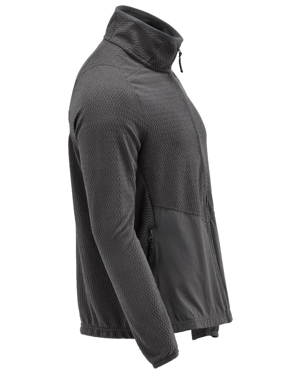 Stone Grey Coloured Mascot Workwear Mens Customized Microfleece Jumper With Zipper on white background 