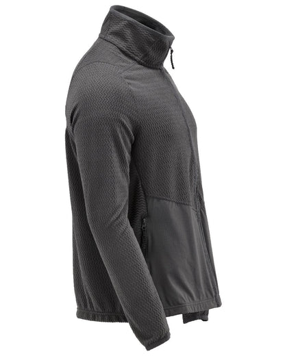 Stone Grey Coloured Mascot Workwear Mens Customized Microfleece Jumper With Zipper on white background 