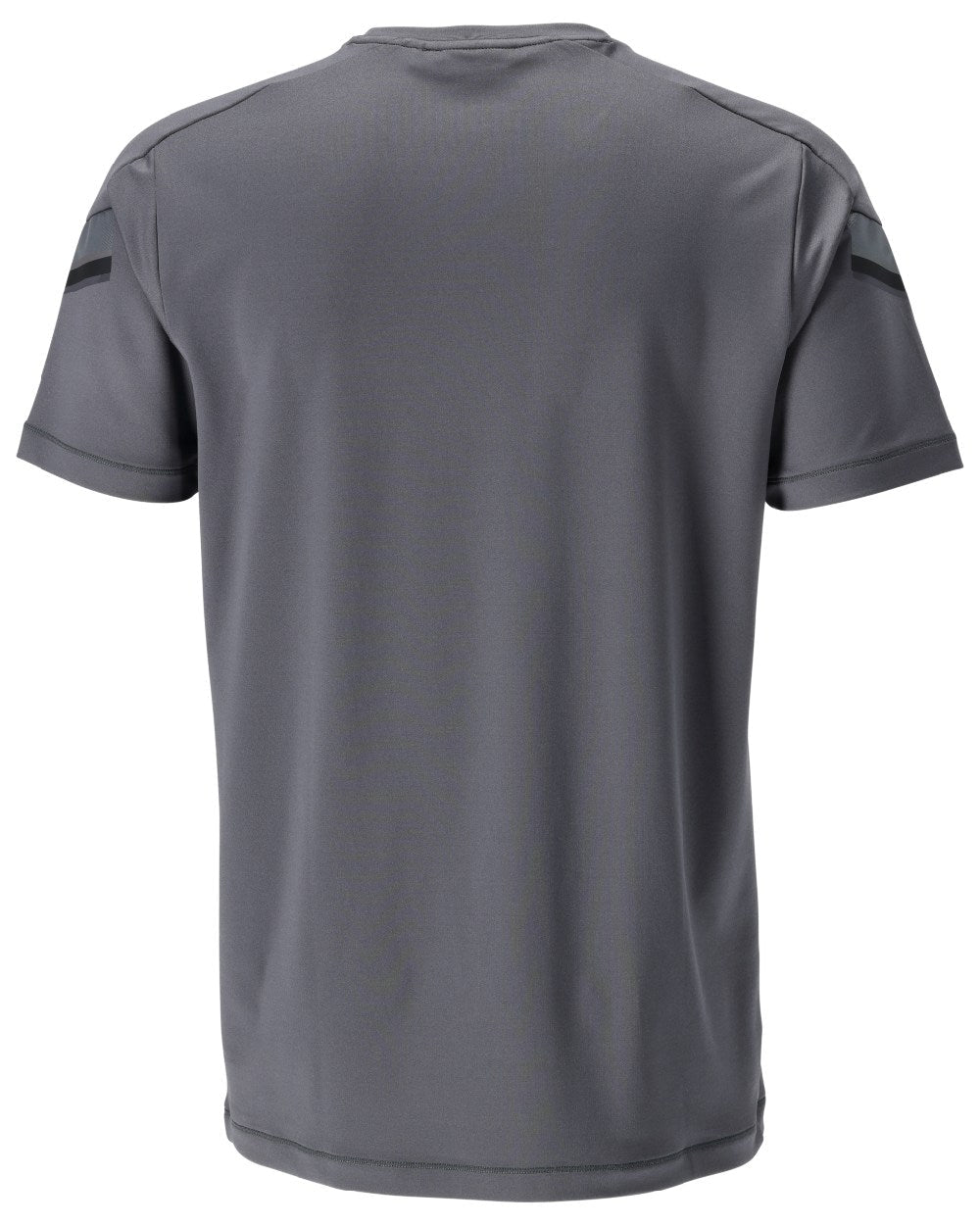 Stone Grey Coloured Mascot Workwear Mens Customized Modern Fit Short Sleeve T-Shirt on white background 