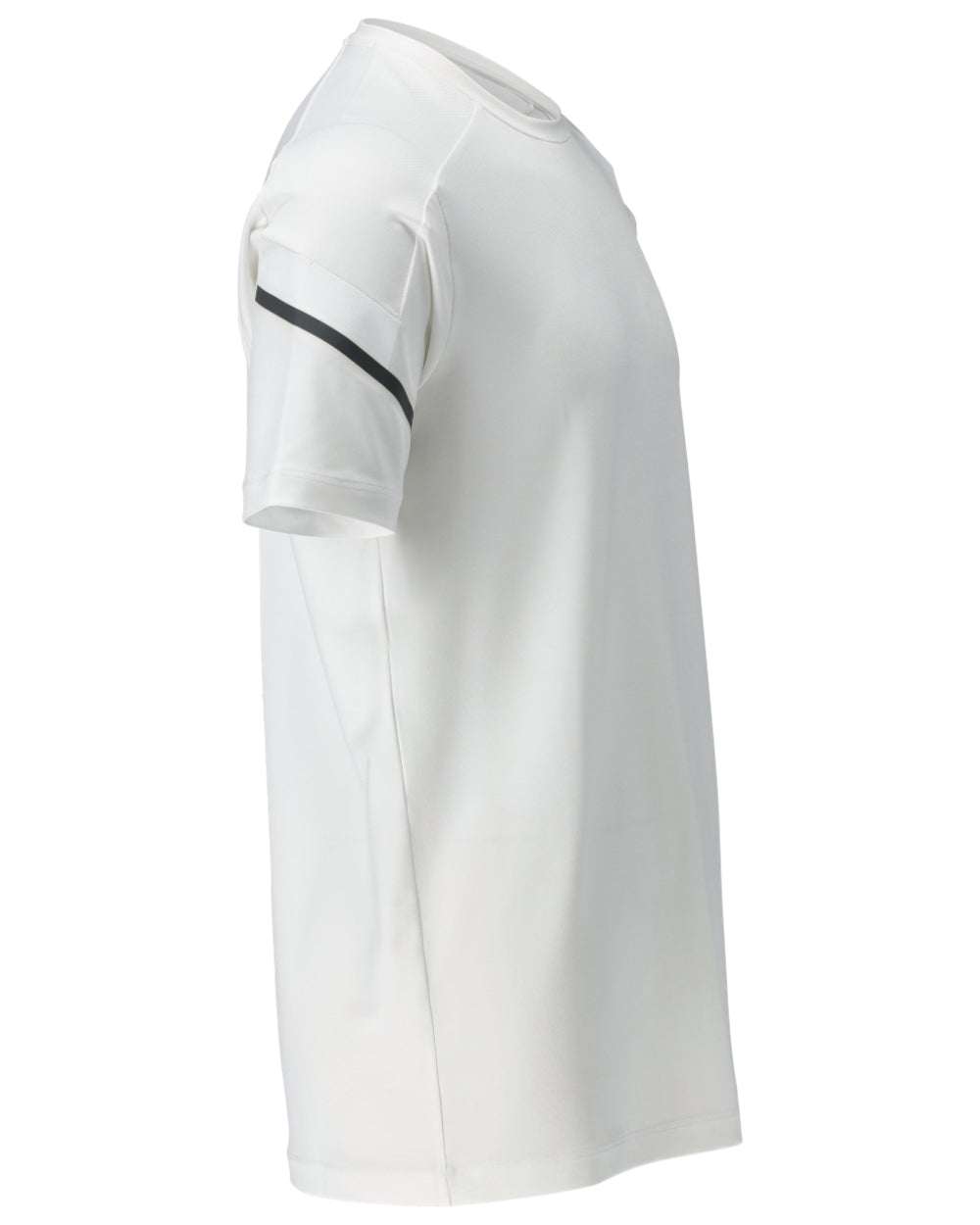 White Coloured Mascot Workwear Mens Customized Modern Fit Short Sleeve T-Shirt on white background 