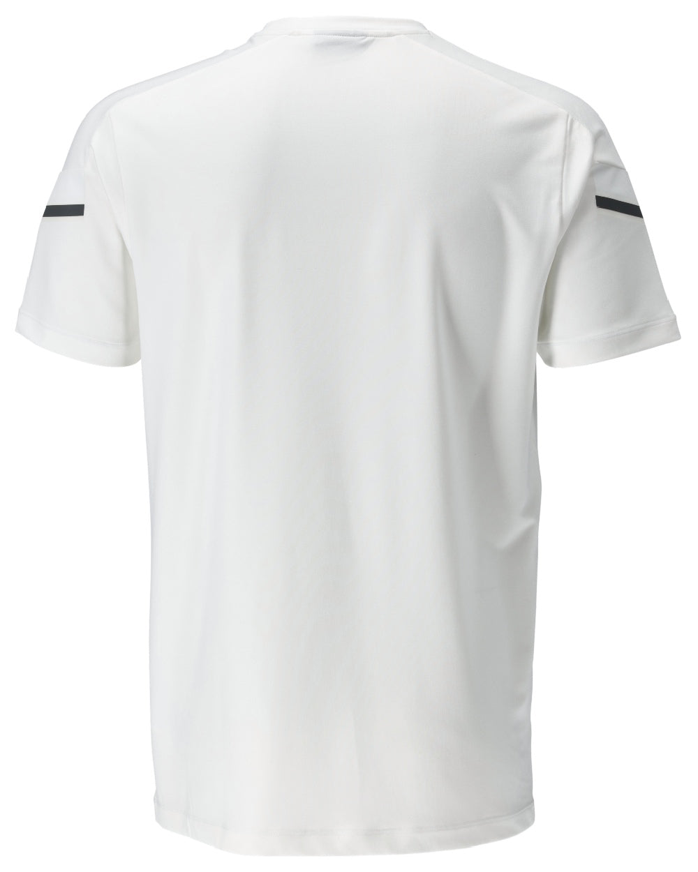 White Coloured Mascot Workwear Mens Customized Modern Fit Short Sleeve T-Shirt on white background 