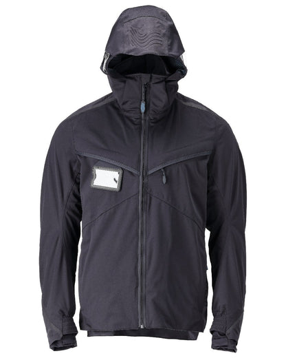 Dark Navy Coloured Mascot Workwear Mens Customized Outer Shell Jacket on white background 