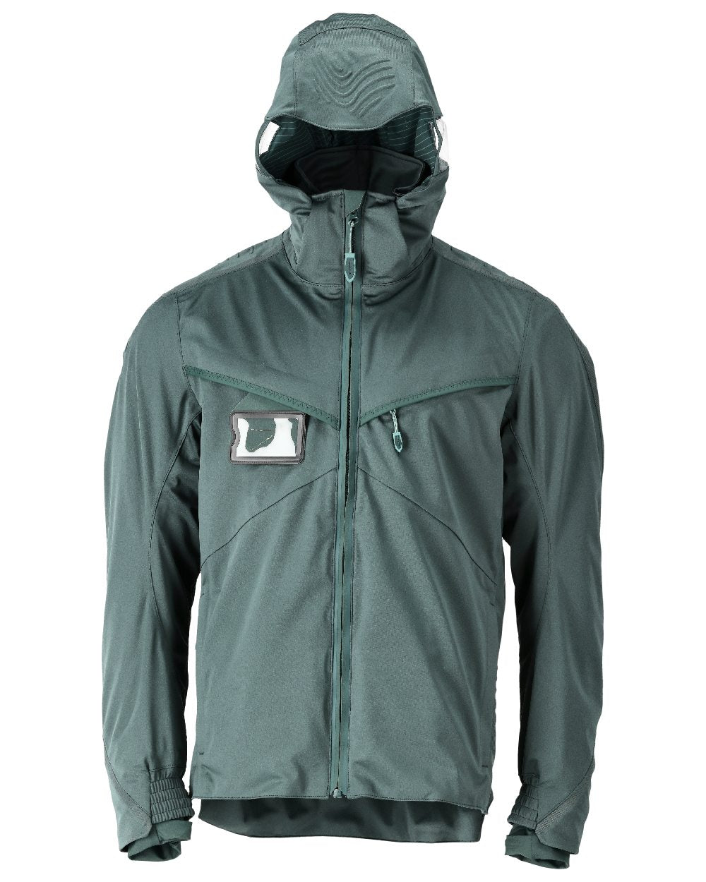Forest Green Coloured Mascot Workwear Mens Customized Outer Shell Jacket on white background 
