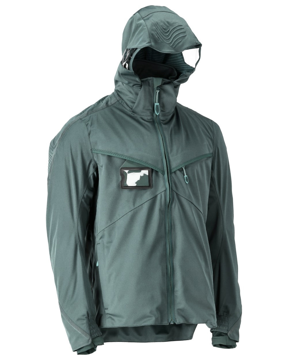 Forest Green Coloured Mascot Workwear Mens Customized Outer Shell Jacket on white background 