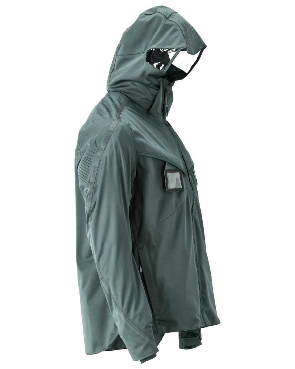 Forest Green Coloured Mascot Workwear Mens Customized Outer Shell Jacket on white background 