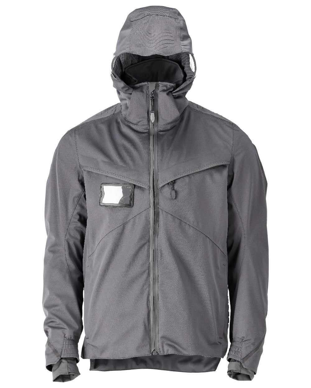 Stone Grey Coloured Mascot Workwear Mens Customized Outer Shell Jacket on white background 