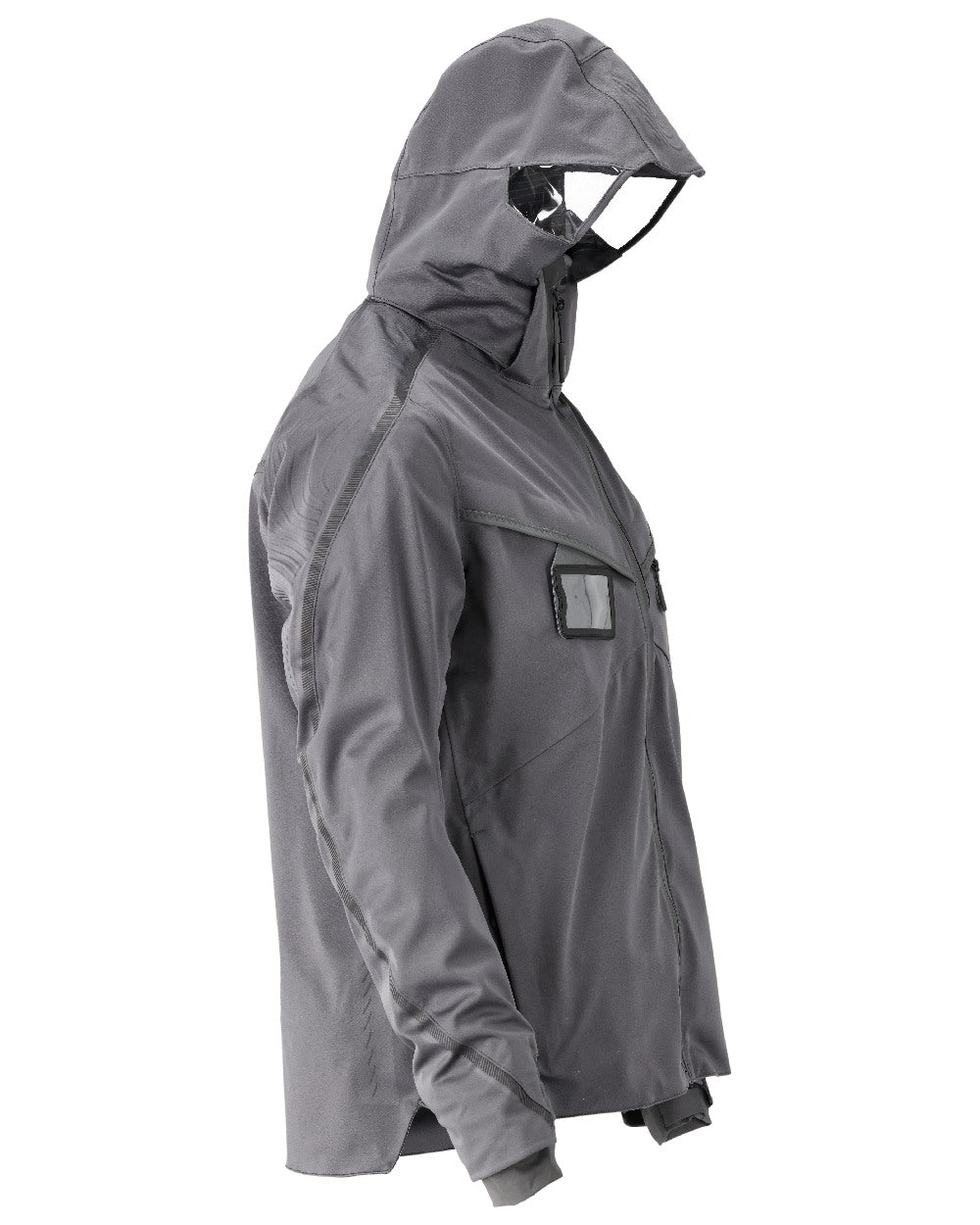 Stone Grey Coloured Mascot Workwear Mens Customized Outer Shell Jacket on white background 