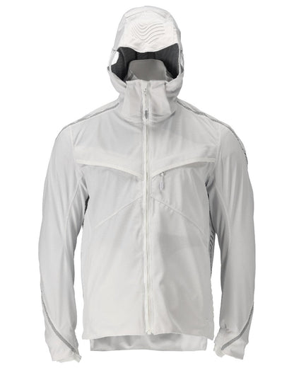 White Coloured Mascot Workwear Mens Customized Outer Shell Jacket on white background 