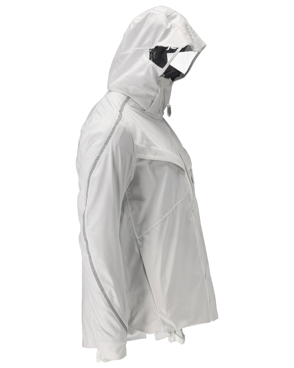 White Coloured Mascot Workwear Mens Customized Outer Shell Jacket on white background 