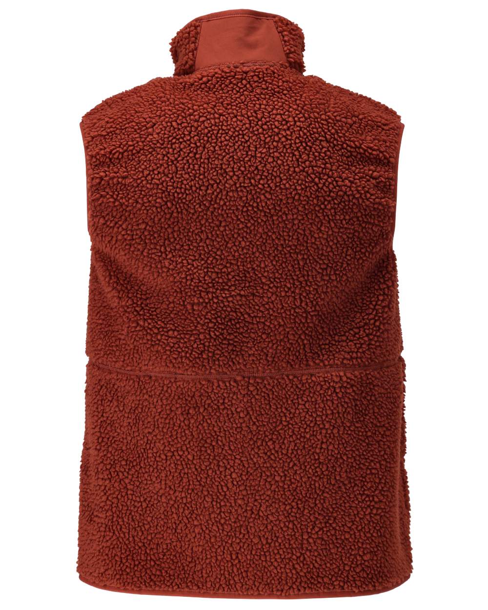 Autumn Red Coloured Mascot Workwear Mens Customized Pile Gilet With Zipper on white background 