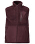Bordeaux Coloured Mascot Workwear Mens Customized Pile Gilet With Zipper on white background 