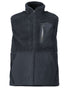 Dark Navy Coloured Mascot Workwear Mens Customized Pile Gilet With Zipper on white background 