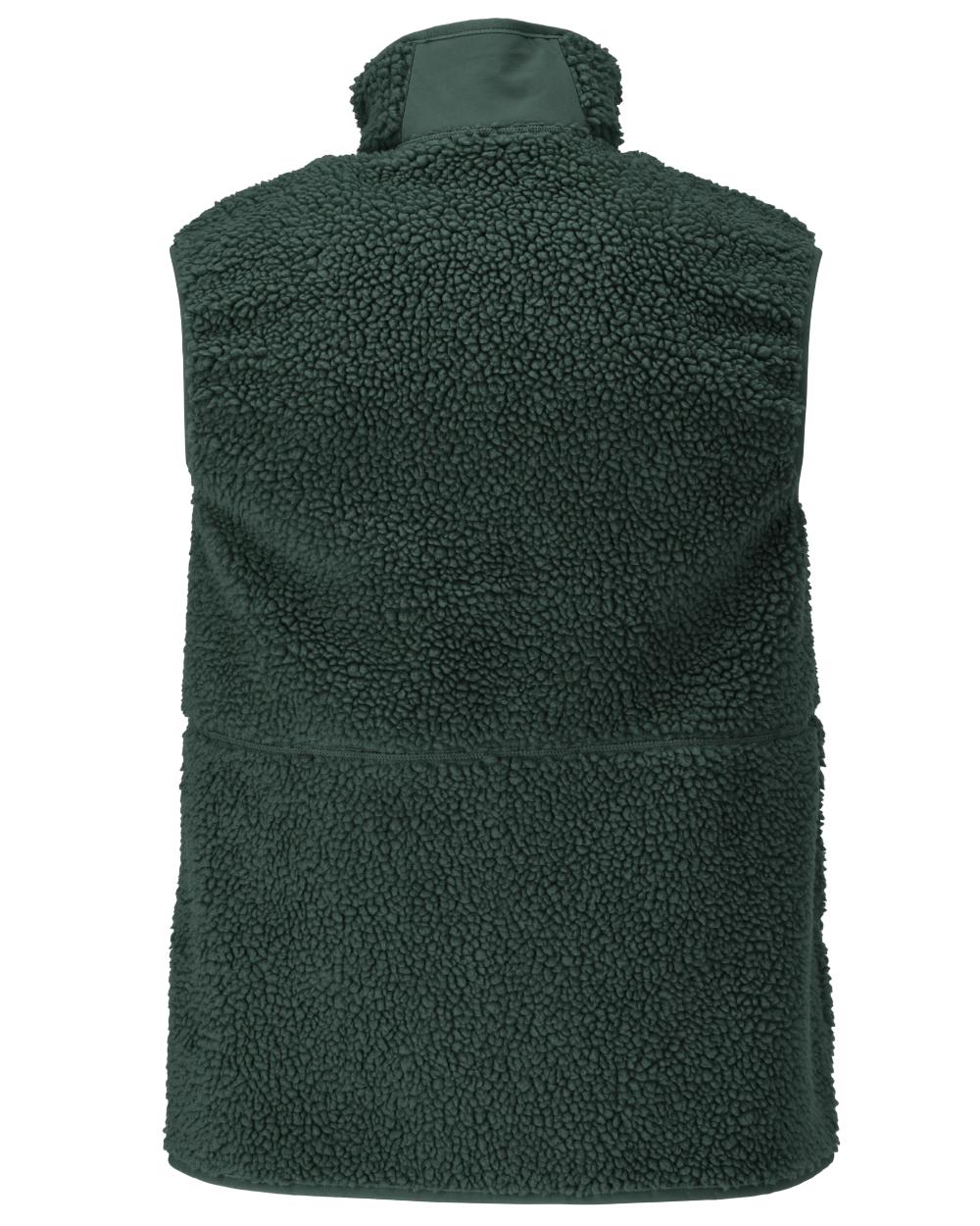 Forest Green Coloured Mascot Workwear Mens Customized Pile Gilet With Zipper on white background 