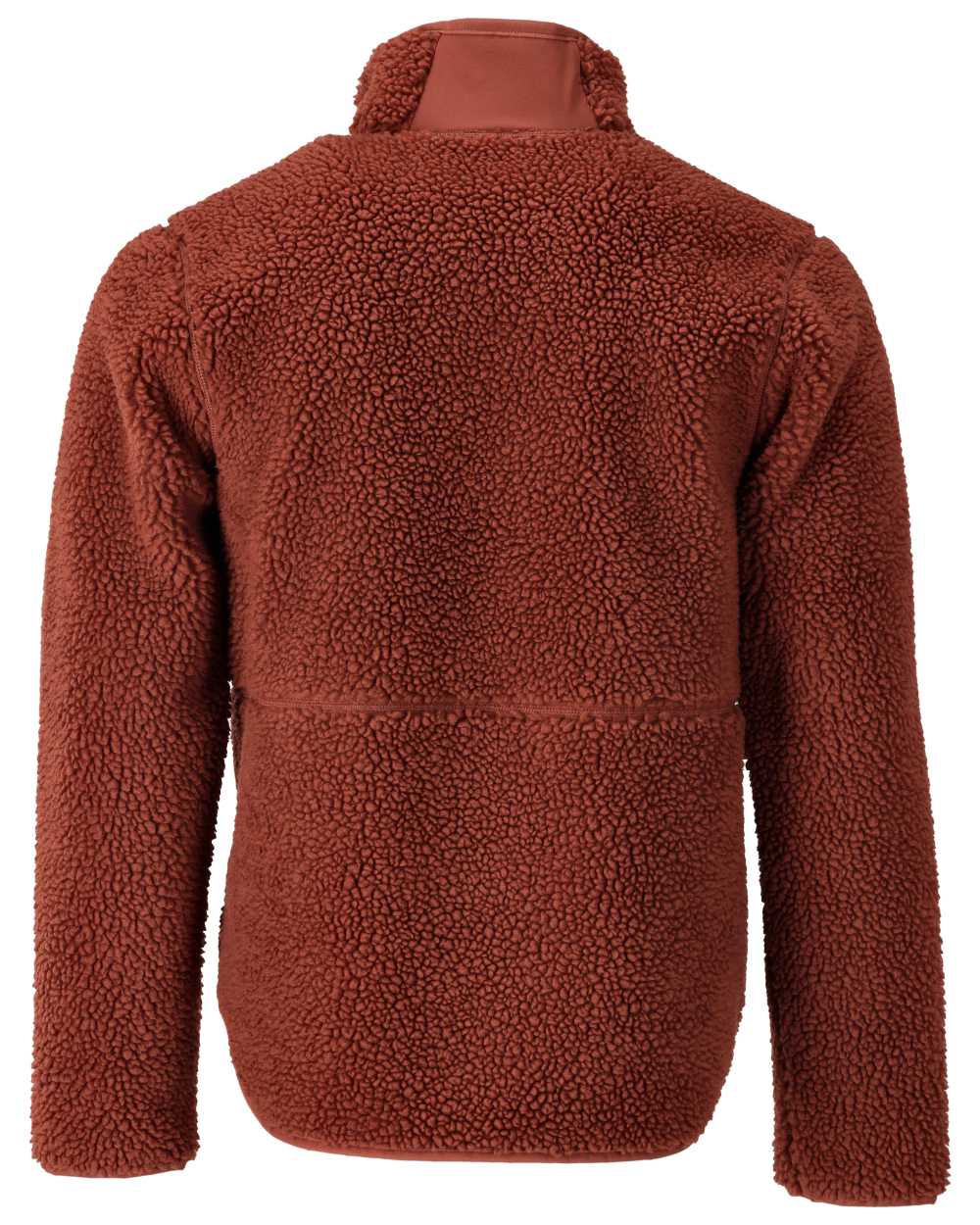 Autumn Red Coloured Mascot Workwear Mens Customized Pile Jacket With Zipper on white background 