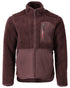 Bordeaux Coloured Mascot Workwear Mens Customized Pile Jacket With Zipper on white background 