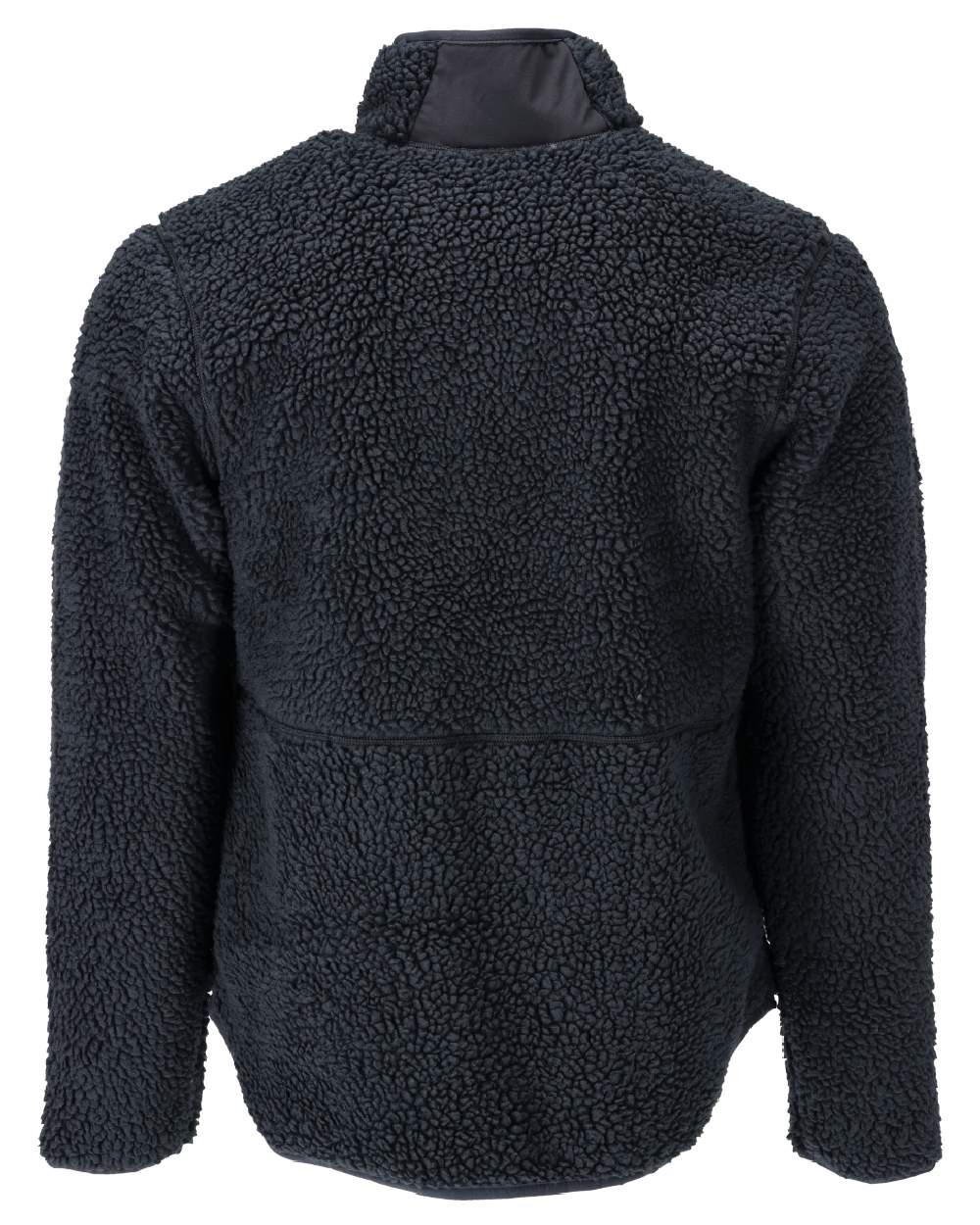 Dark Navy Coloured Mascot Workwear Mens Customized Pile Jacket With Zipper on white background 