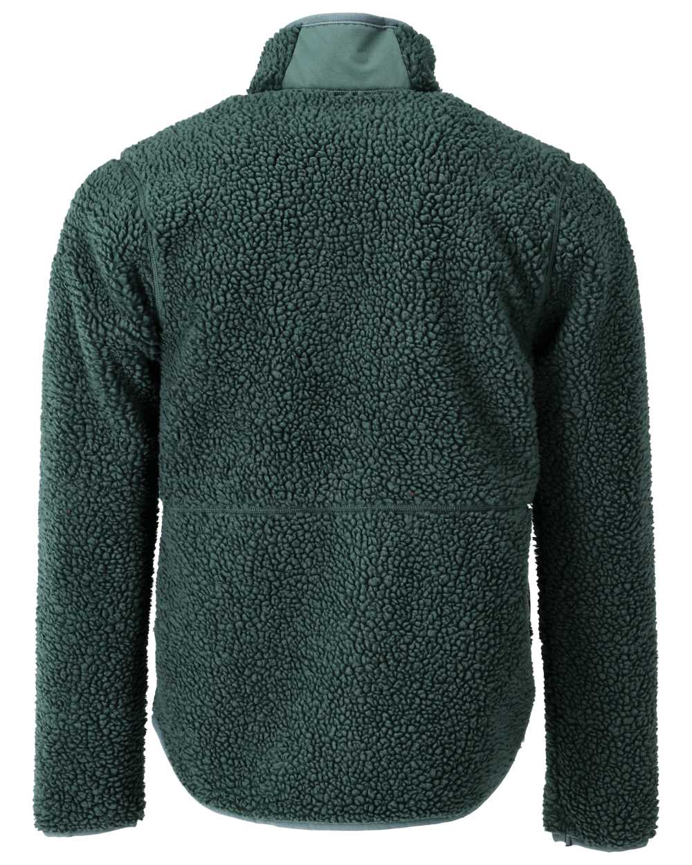 Forest Green Coloured Mascot Workwear Mens Customized Pile Jacket With Zipper on white background 