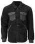 Black Coloured Mascot Workwear Mens Customized Pile Shirt on white background 