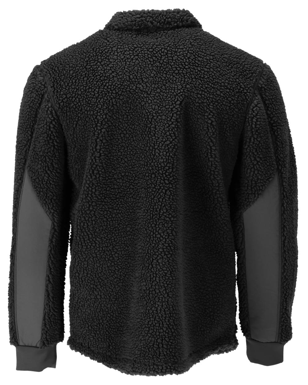 Black Coloured Mascot Workwear Mens Customized Pile Shirt on white background 