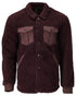 Bordeaux Coloured Mascot Workwear Mens Customized Pile Shirt on white background 