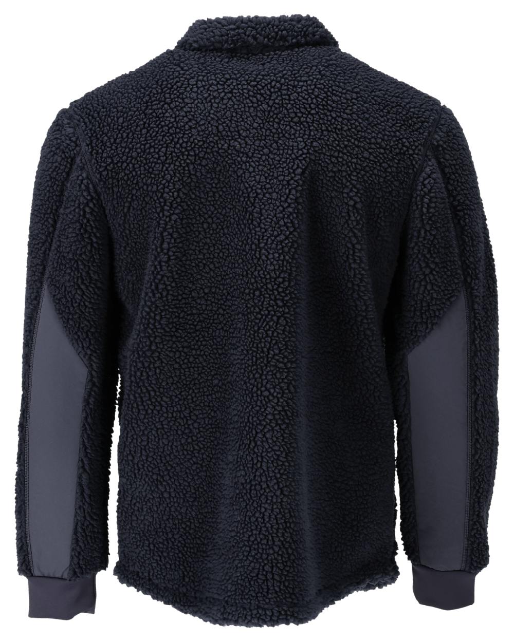 Dark Navy Coloured Mascot Workwear Mens Customized Pile Shirt on white background 