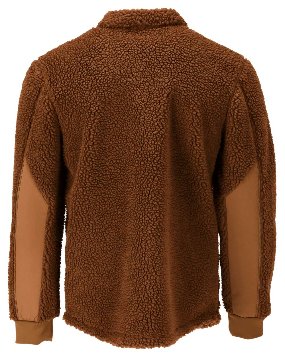 Nut Brown Coloured Mascot Workwear Mens Customized Pile Shirt on white background 