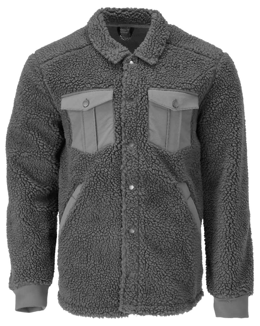 Stone Grey Coloured Mascot Workwear Mens Customized Pile Shirt on white background 