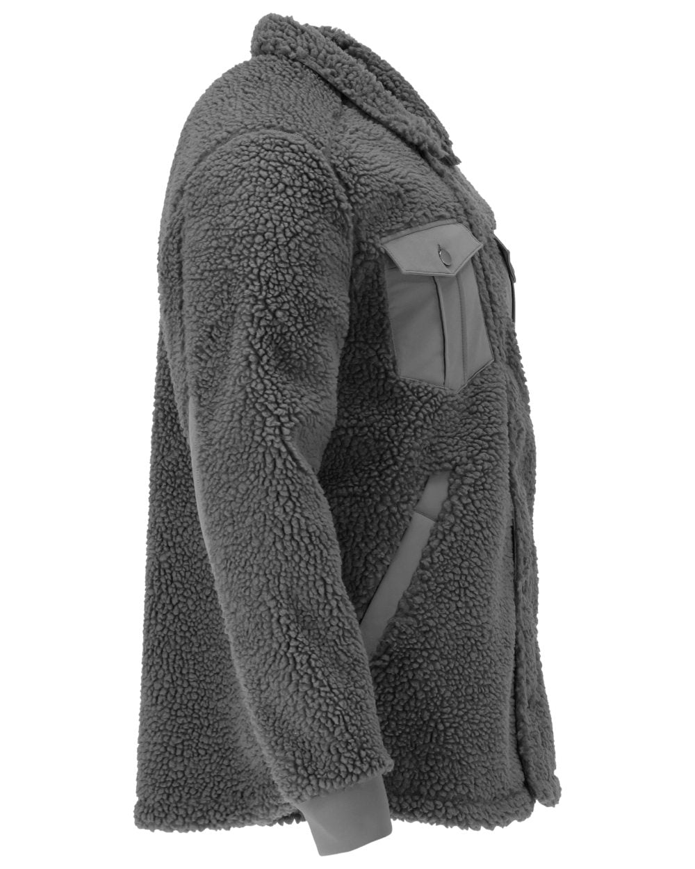 Stone Grey Coloured Mascot Workwear Mens Customized Pile Shirt on white background 