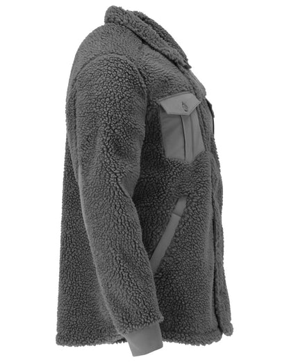 Stone Grey Coloured Mascot Workwear Mens Customized Pile Shirt on white background 