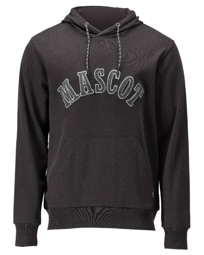 Black Coloured Mascot Workwear Mens Customized Premium Hoodie on white background 