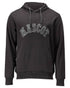 Black Coloured Mascot Workwear Mens Customized Premium Hoodie on white background 