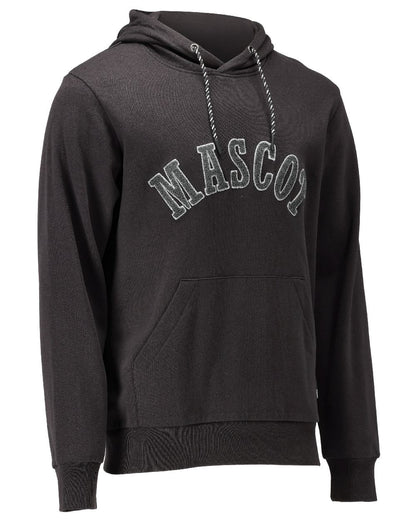 Black Coloured Mascot Workwear Mens Customized Premium Hoodie on white background 