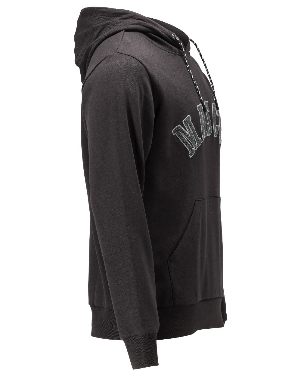 Black Coloured Mascot Workwear Mens Customized Premium Hoodie on white background 