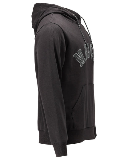 Black Coloured Mascot Workwear Mens Customized Premium Hoodie on white background 
