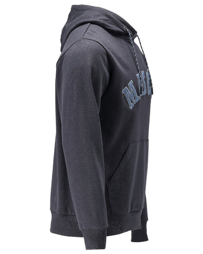Dark Navy Coloured Mascot Workwear Mens Customized Premium Hoodie on white background 