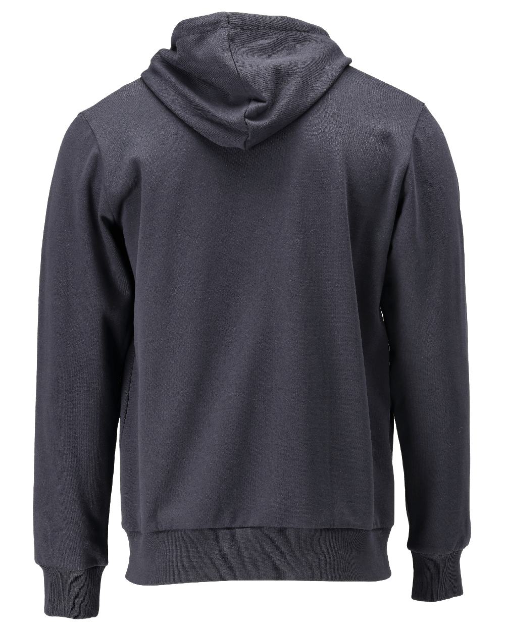 Dark Navy Coloured Mascot Workwear Mens Customized Premium Hoodie on white background 