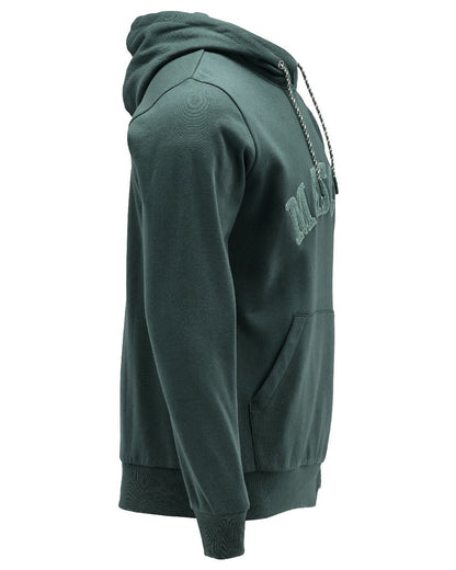 Forest Green Coloured Mascot Workwear Mens Customized Premium Hoodie on white background 