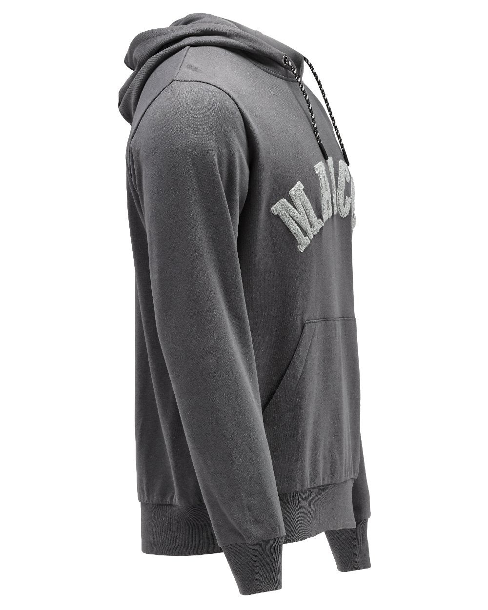 Stone Grey Coloured Mascot Workwear Mens Customized Premium Hoodie on white background 