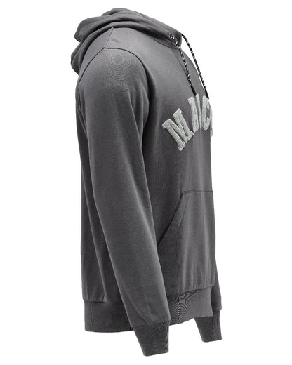 Stone Grey Coloured Mascot Workwear Mens Customized Premium Hoodie on white background 